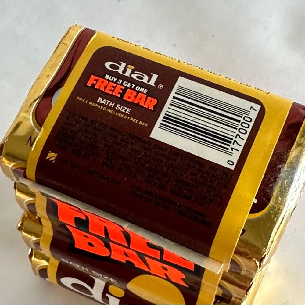 New vintage 4 pack foil pack gold‎ Dial bath bar soap